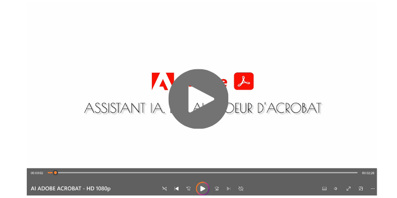 Extrait vidéo sur l'assistant IA Acrobat